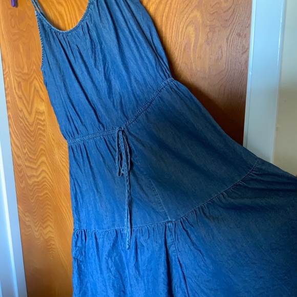 Express Denim Skort Romper LARGE - Picture 3 of 6